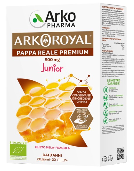 Arkopharma Arkoroyal Pappa Reale Bio 20 unicadose 300 ml - Immunitary  Health