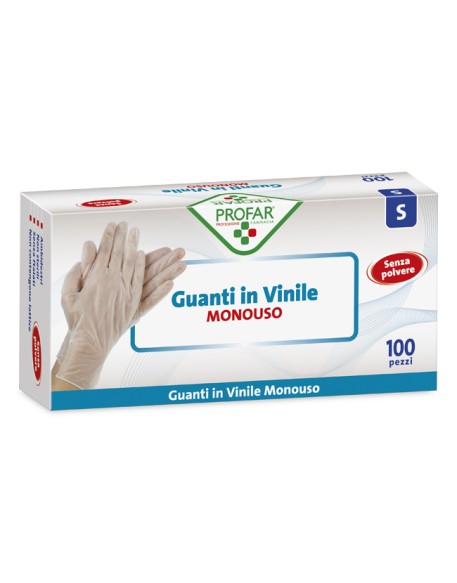 PROFAR GUANTO IN VINILE SENZA POLVERE S 100 PEZZI