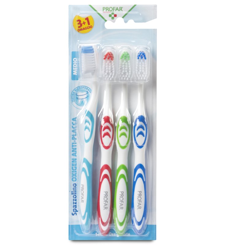 PROFAR SPAZZOLINO ANTIPLACCA OXIGEN 4 PEZZI