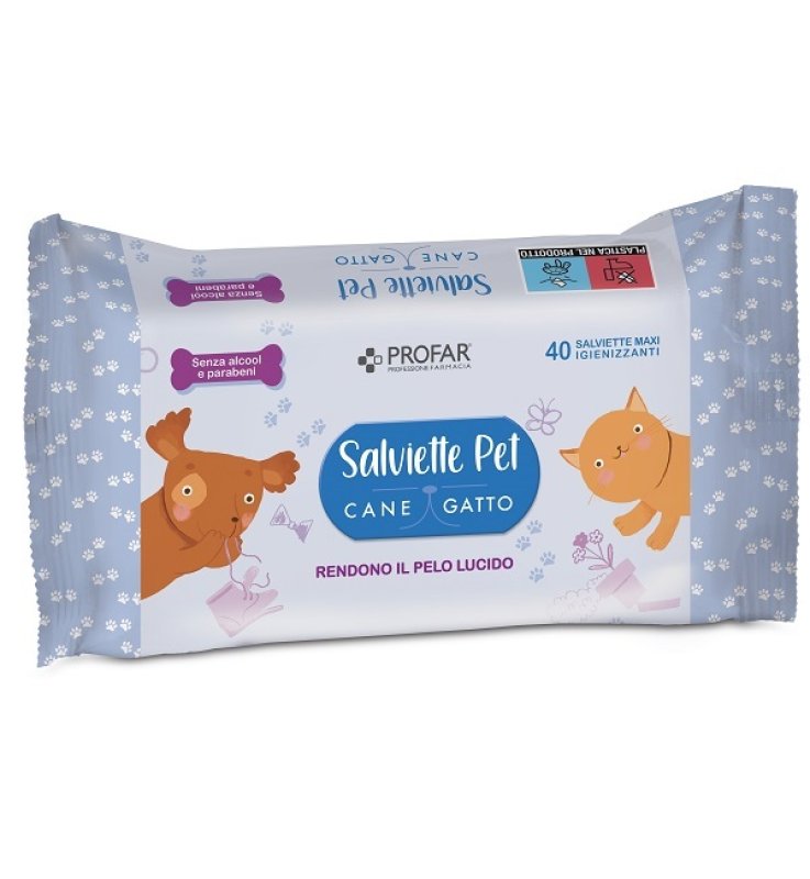 PROFAR SALVIETTE TALCO PET 40 PEZZI