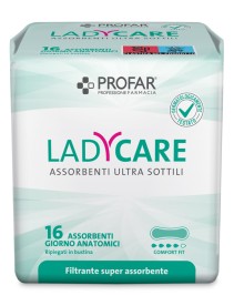 LADYCARE ASSORBENTI GIORNO ANATOMICI 16 PEZZI PROFAR