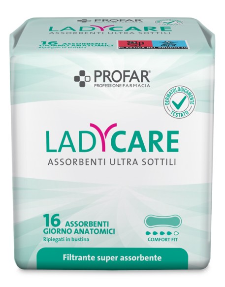 LADYCARE ASSORBENTI GIORNO ANATOMICI 16 PEZZI PROFAR