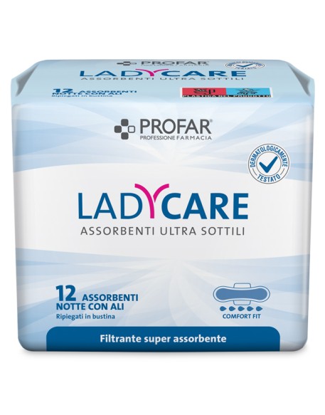 LADYCARE ASSORBENTI NOTTE CON ALI 12 PEZZI PROFAR