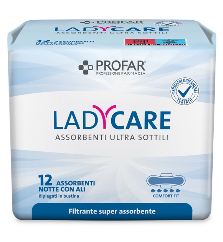 LADYCARE ASSORBENTI NOTTE CON ALI 12 PEZZI PROFAR