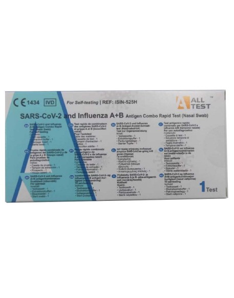 TEST ANTIGENICO RAPIDO COVID-19 ALLTEST AUTODIAGNOSTICO DETERMINAZIONE QUALITATIVA ANTIGENI SARS-COV-2 E INFLUENZA A+B IN TAMPONI NASALI