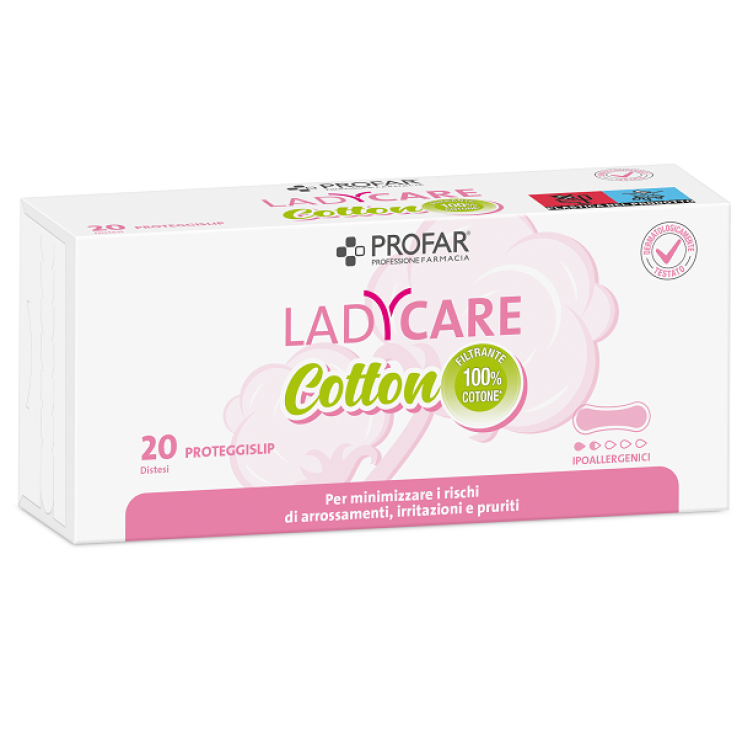 LADYCARE PROTEGGISLIP COTTON IPOALLERGENICI DISTESI 20 PEZZIPROFAR LADYCARE PROTEGGISLIP COTTON IPOALLERGENICI DISTESI 20 PEZZIPROFAR