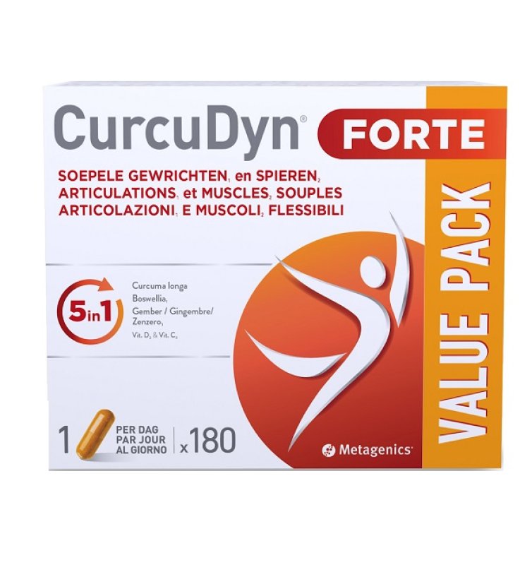 CurcuDyn Forte per Articolazioni Cartilagini e Tendini, 180 Capsule