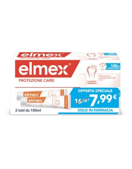 ELMEX DENTIFRICIO ANTICARIE BITUBO 2 PEZZI DA 100 ML