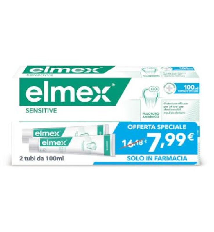ELMEX DENTIFRICIO SENSITIVE TAGLIO PREZZO 2 PEZZI DA 100 ML