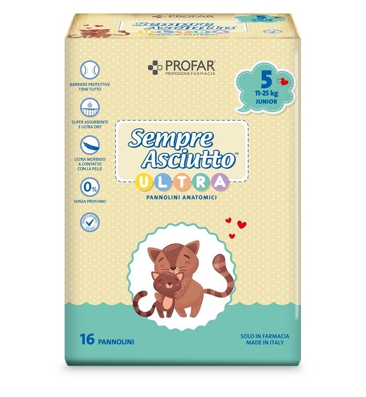 PANNOLINI PROFAR SEMPRE ASCIUTTO ULTRA JUNIOR 11/25 KG 16 PEZZI