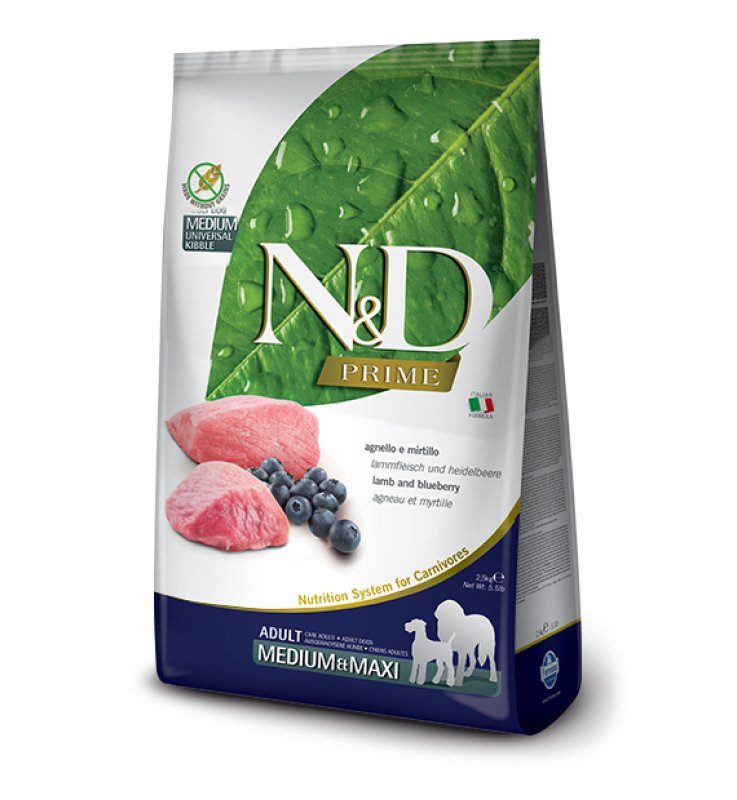 V N&D PRIME DOG LAMB&BL A MM12KG