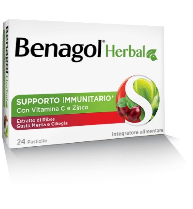 BENAGOL HERBAL MENTA E CILIEGIA 24 PASTIGLIE