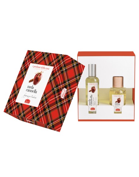 I PROFUMI DELLA CASA SET MELA CANNELLA 1 FRAGRANZA AMBIENTESPRAY 100 ML + BASTONCINI AROMATICI AMBIENTE 100 ML