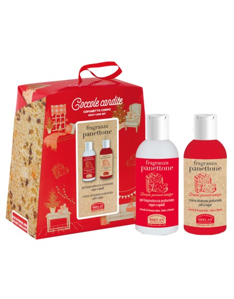 COFANETTO PANETTONE CORPO 1 GEL BAGNODOCCIA PROFUMATO 100 ML+ 1 CREMA IDRATANTE PROFUMATA 100 ML