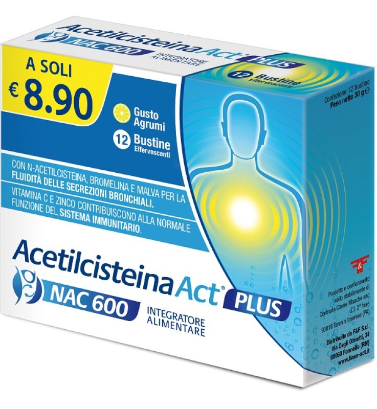 ACETILCISTEINA ACT 600 PLUS 12B