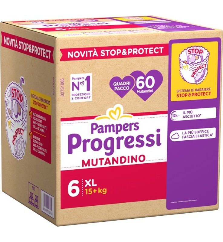 PAMPERS PROG MUT QUADRI XL 60P