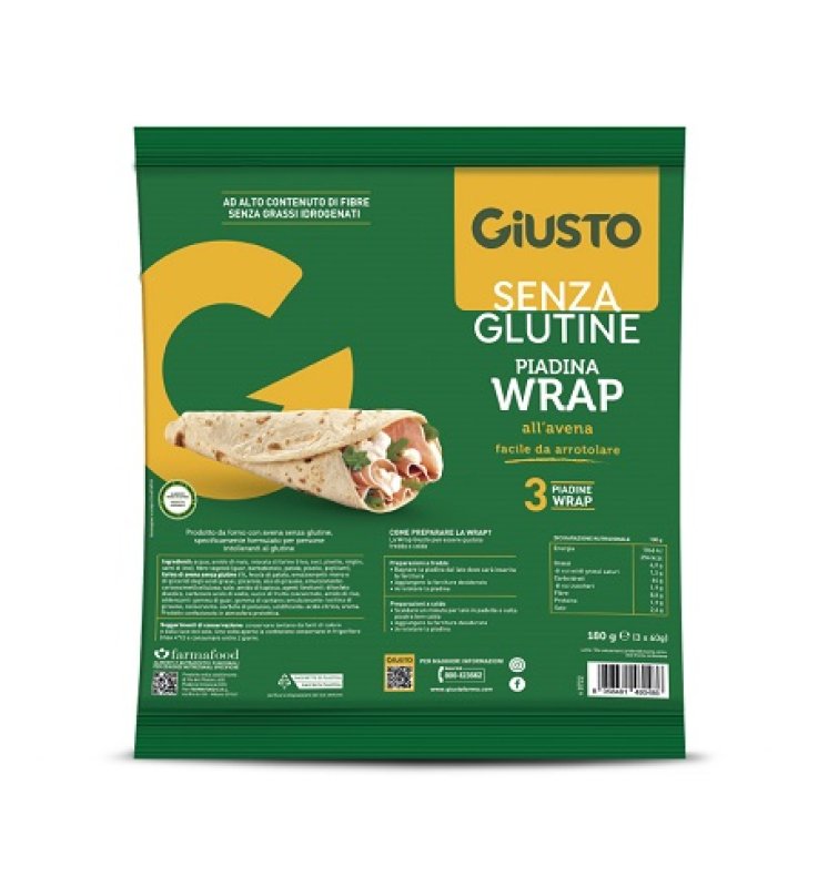 GIUSTO S/G Wrap Avena 3x60g