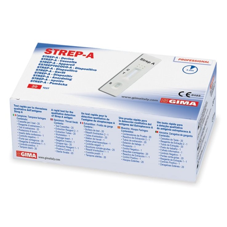 TEST STREPTO A PROFESS GIMA 20PZ TEST STREPTO A PROFESS GIMA 20PZ