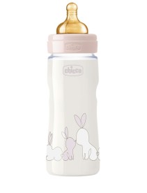 CHICCO BIBERON ORIGINAL 330ML TOUCH REGULAR GIRL CON TETTARELLA IN CAUCCIU'