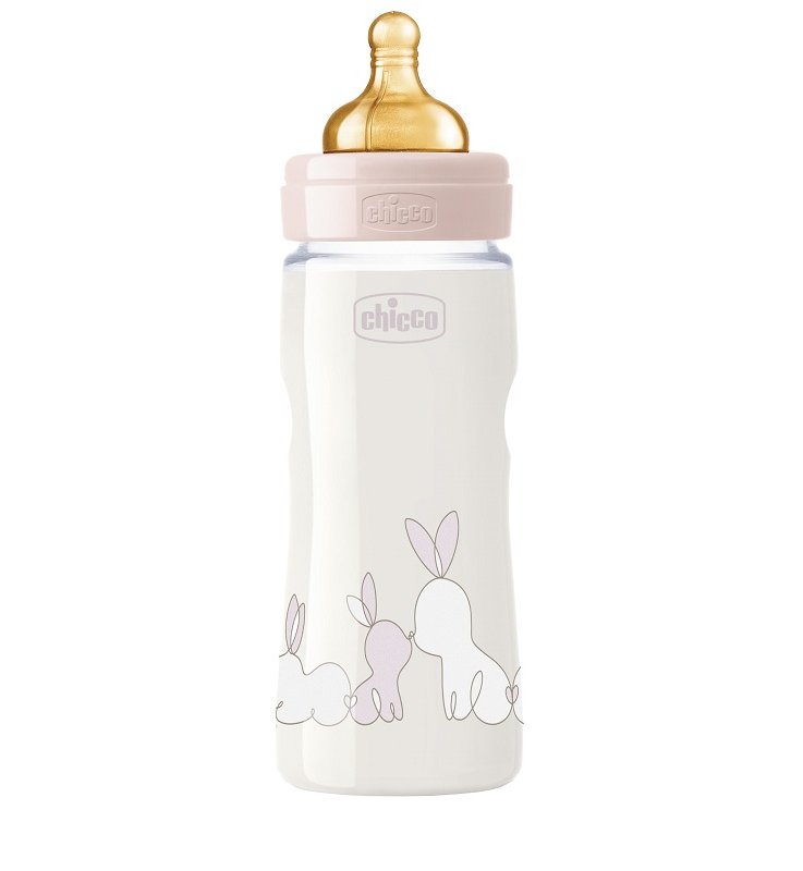 CHICCO BIBERON ORIGINAL 330ML TOUCH REGULAR GIRL CON TETTARELLA IN CAUCCIU'