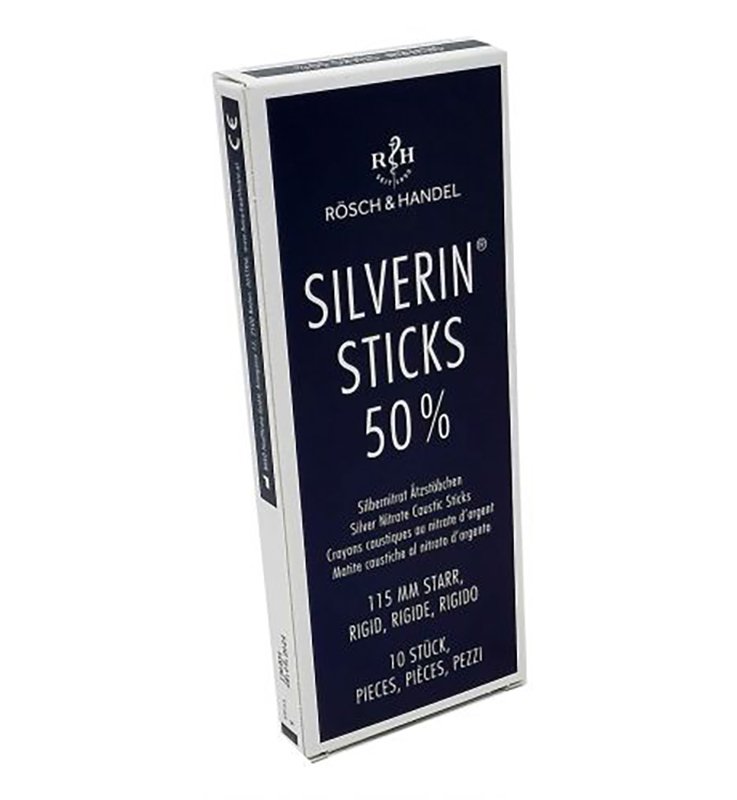 SILVERIN STICKS 50% MATITA CAUSTICA AL NITRATO D'ARGENTO RIGIDO 115MM SILVERIN STICKS 50% MATITA CAUSTICA AL NITRATO D'ARGENTO RIGIDO 115MM