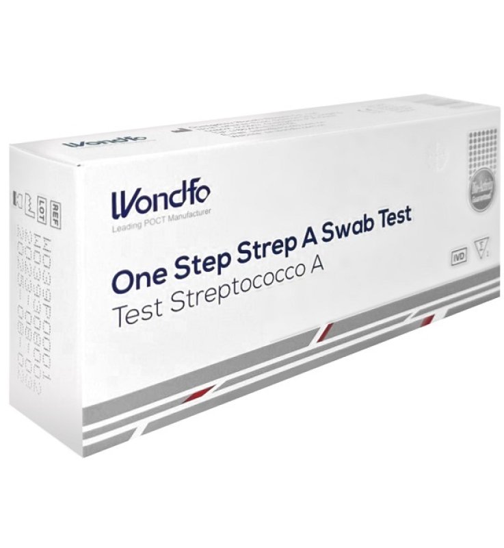 TEST ONE STEP STREP A AUTODIAGNOSTICO DETERMINAZIONE QUALITATIVA ANTIGENI STREPTOCOCCO A IN TAMPONE FARINGEO