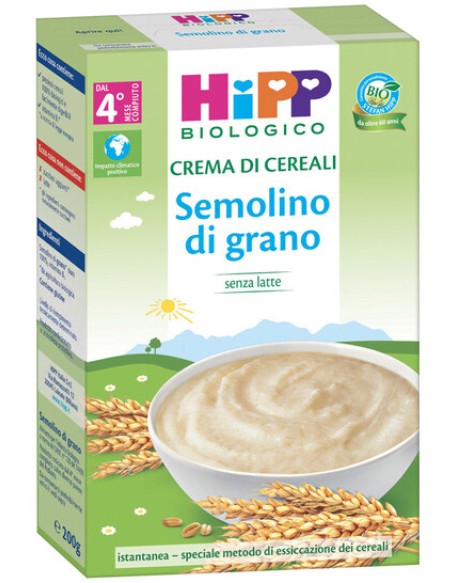 HIPP BIO CREMA CEREALI SEMOLINO DI GRANO 200 G