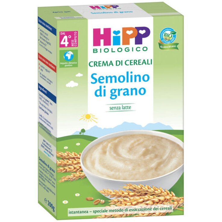 HIPP BIO CREMA CEREALI SEMOLINO DI GRANO 200 G HIPP BIO CREMA CEREALI SEMOLINO DI GRANO 200 G