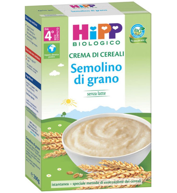 HIPP BIO CREMA CEREALI SEMOLINO DI GRANO 200 G