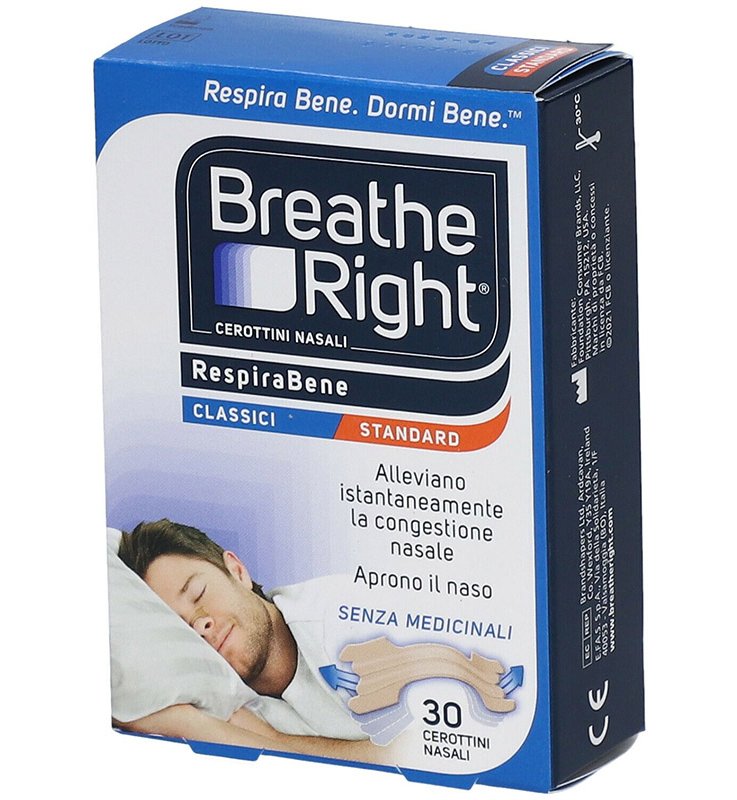 CEROTTI NASALI BREATH RIGHT CLASSICI 30 PEZZI