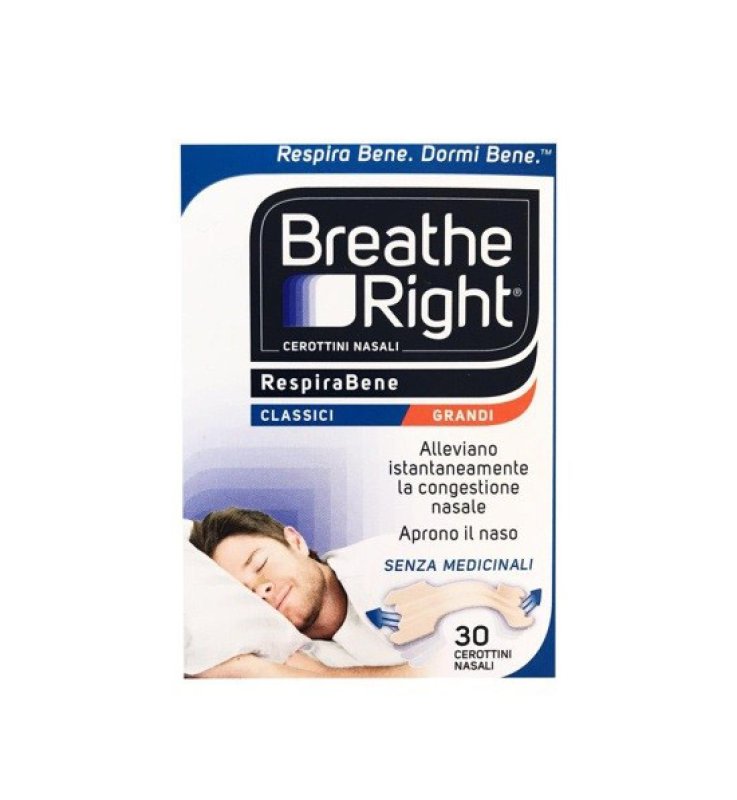 CEROTTI NASALI BREATH RIGHT CLASSICI GRANDI 30 PEZZI