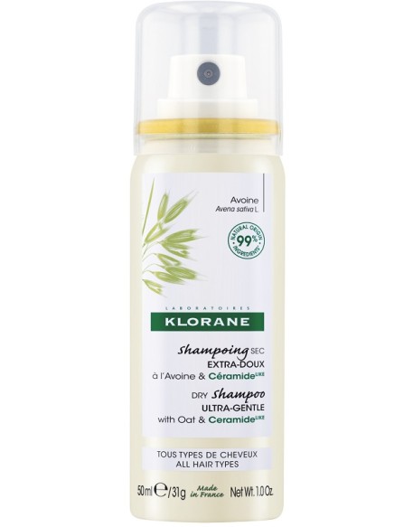 KLORANE SHAMPOO SECCO EXTRA DELICATO AVENA&CERAMIDE TUTTI ITIPI DI CAPELLI SPRAY 50 ML