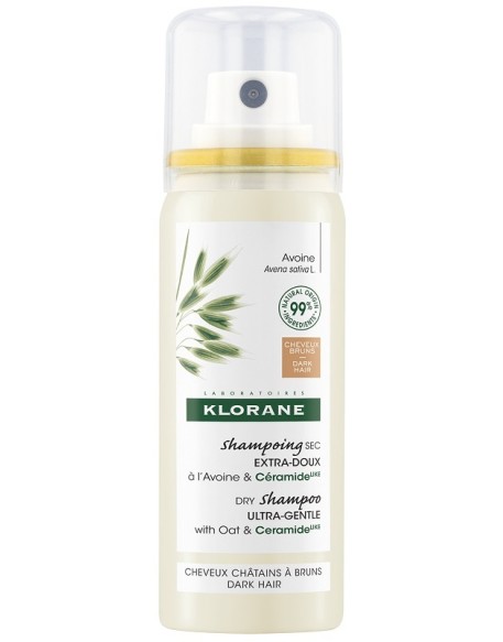 KLORANE SHAMPOO SECCO EXTRA DELICATO AVENA&CERAMIDE CAPELLISCURI 50 ML