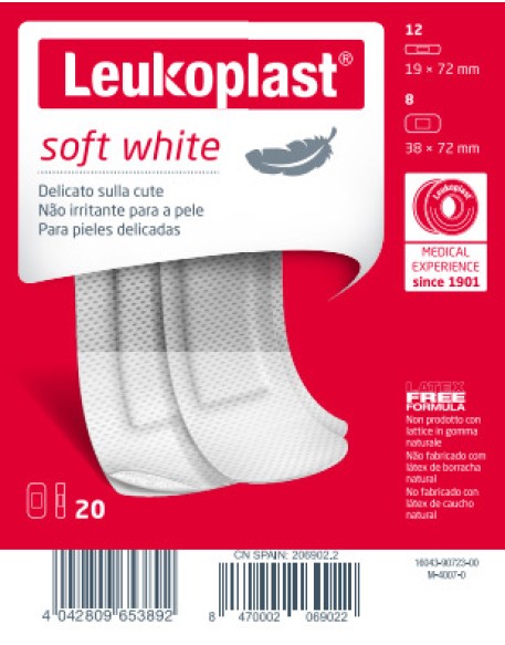 LEUKOPLAST SOFT WHITE 20PZ ASS