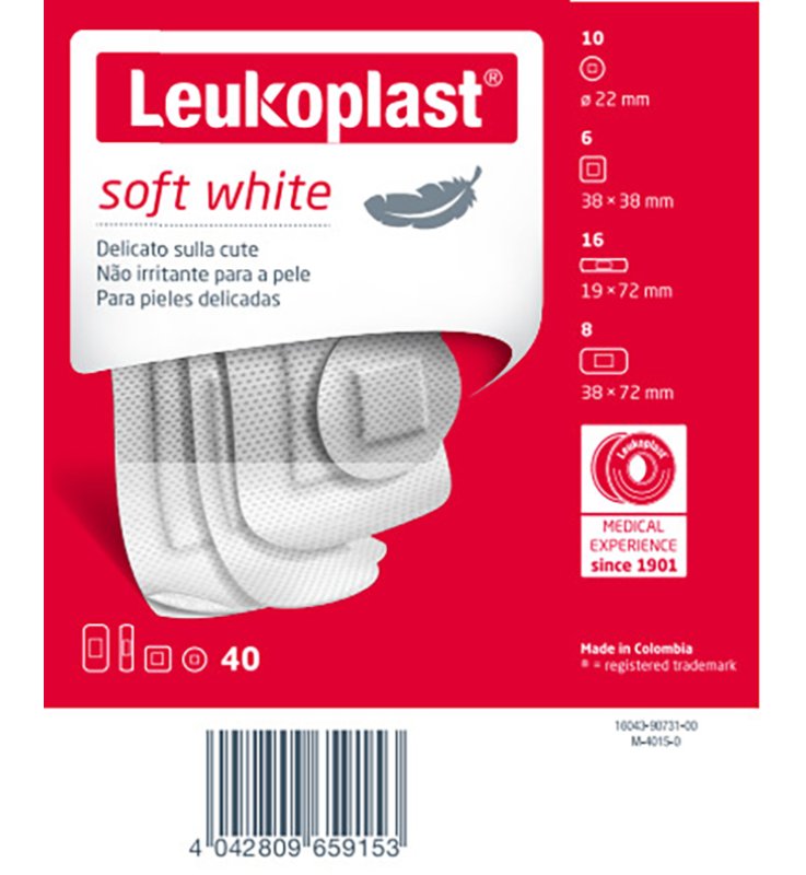 LEUKOPLAST SOFT WHITE 40PZ ASS