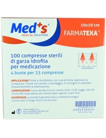 GARZA COMPRESSA MEDS FARMATEXA IDROFILA 2/8 10X10CM 100 PEZZI