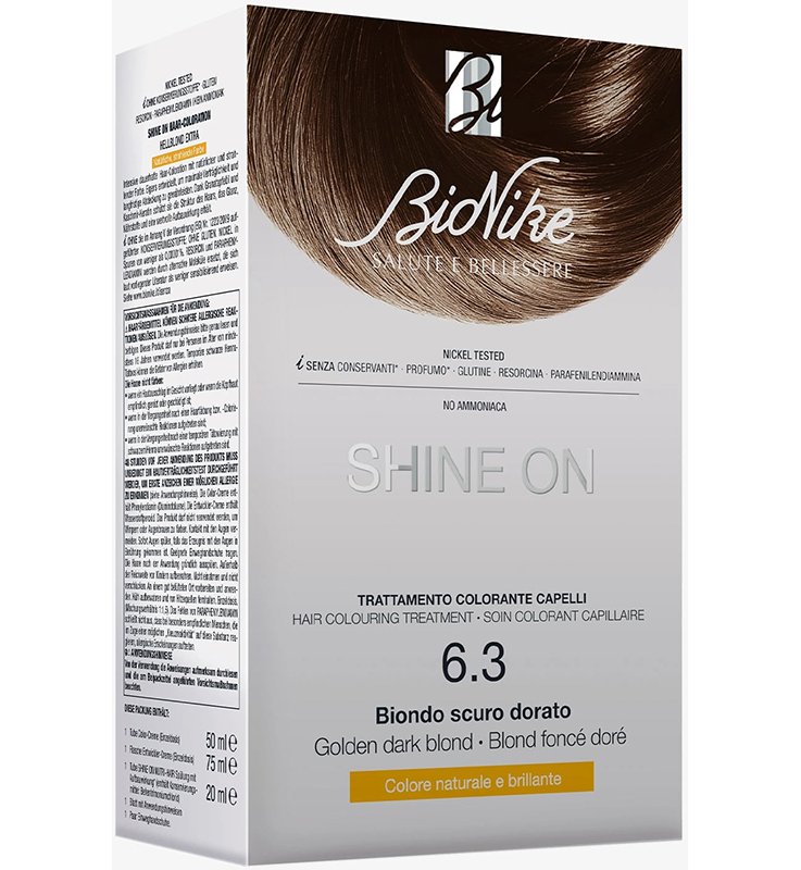SHINE ON BIONDO SCURO DORATO 6,3 FLACONE 75 ML + TUBO 50 ML