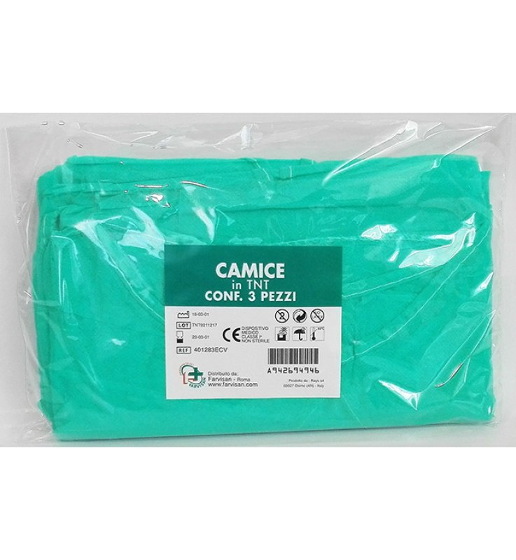 CAMICE MONOUSO TNT VERDE 3PZ