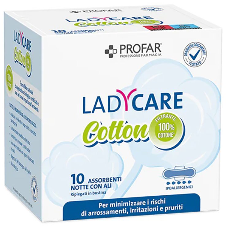 PROFAR LADY CARE ASSORBENTI BIO NOTTE CON ALI 10 PEZZI PROFAR LADY CARE ASSORBENTI BIO NOTTE CON ALI 10 PEZZI