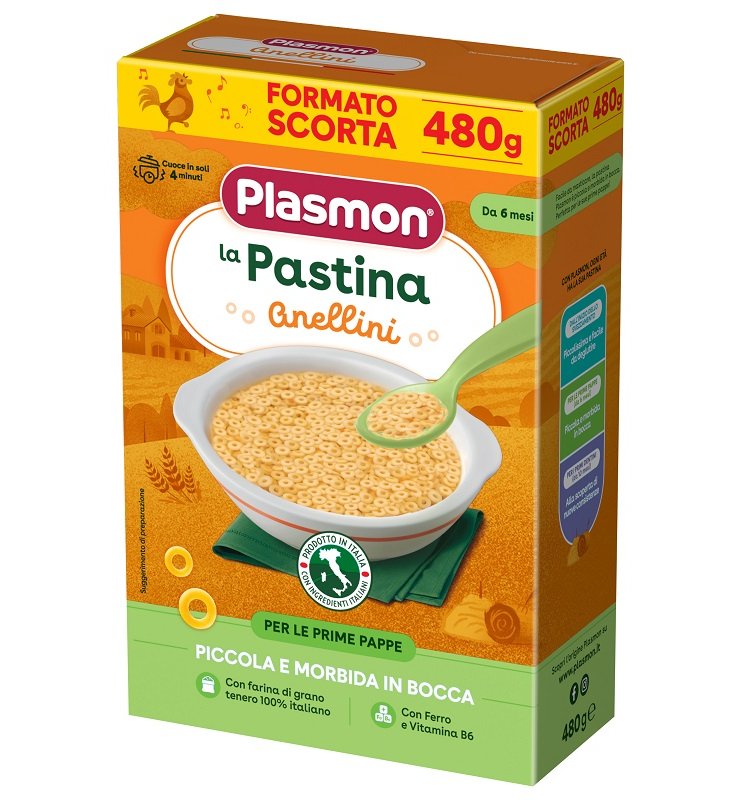 PLASMON Pasta Anellini 480g PLASMON Pasta Anellini 480g
