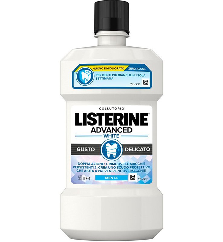 LISTERINE ADVANCED WHITE 500 ML GUSTO DELICATO LISTERINE ADVANCED WHITE 500 ML GUSTO DELICATO