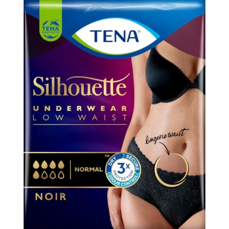 TENA SILHOUETTE NOIR L 9 PEZZI TENA SILHOUETTE NOIR L 9 PEZZI