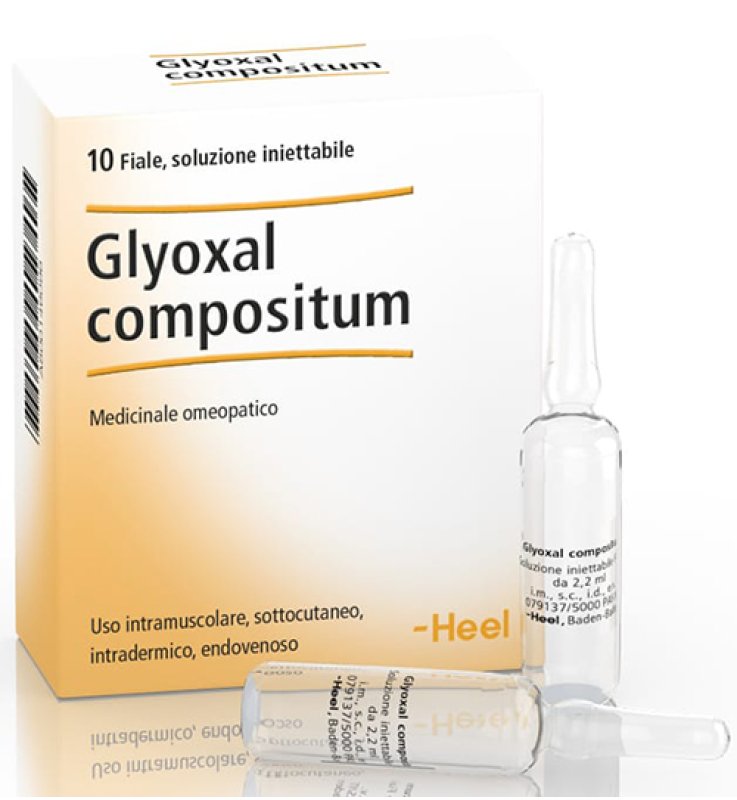 HEEL GLYOXAL COMPOSTIUM 10 FIALE DA 2,2 ML L'UNA HEEL GLYOXAL COMPOSTIUM 10 FIALE DA 2,2 ML L'UNA