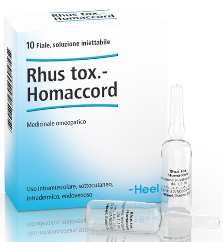 HEEL RHUS TOXICODENDRON HOMACCORD 10 FIALE DA 1,1 ML L'UNA