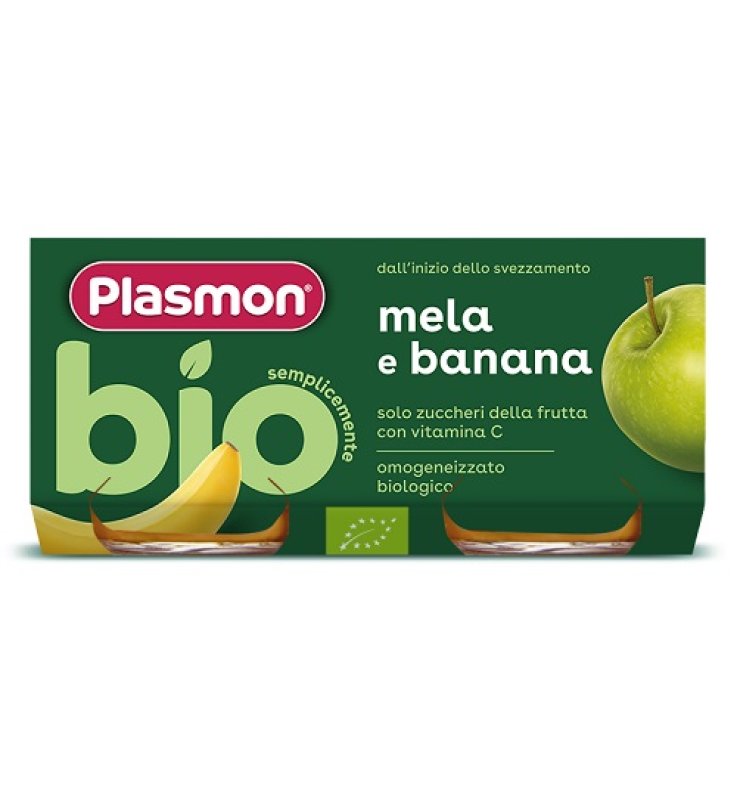 OMOG PLASMON BANANA MELA BIO 2X8