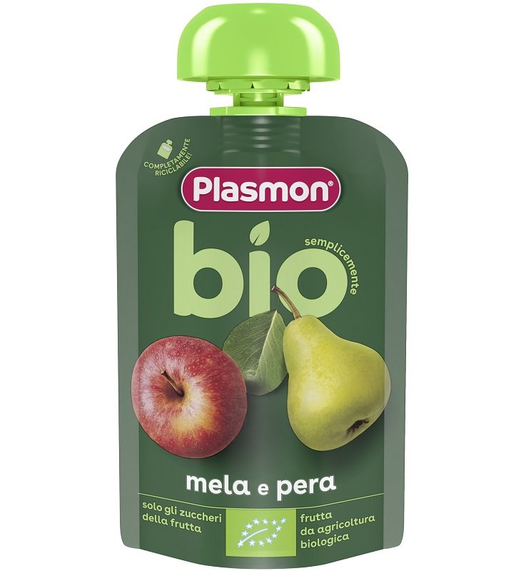 PLASMON MELA PERA BIO POUCHES 10