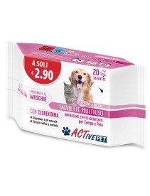 ACTIVE PET SALVIETTE CLX 20 PEZZI