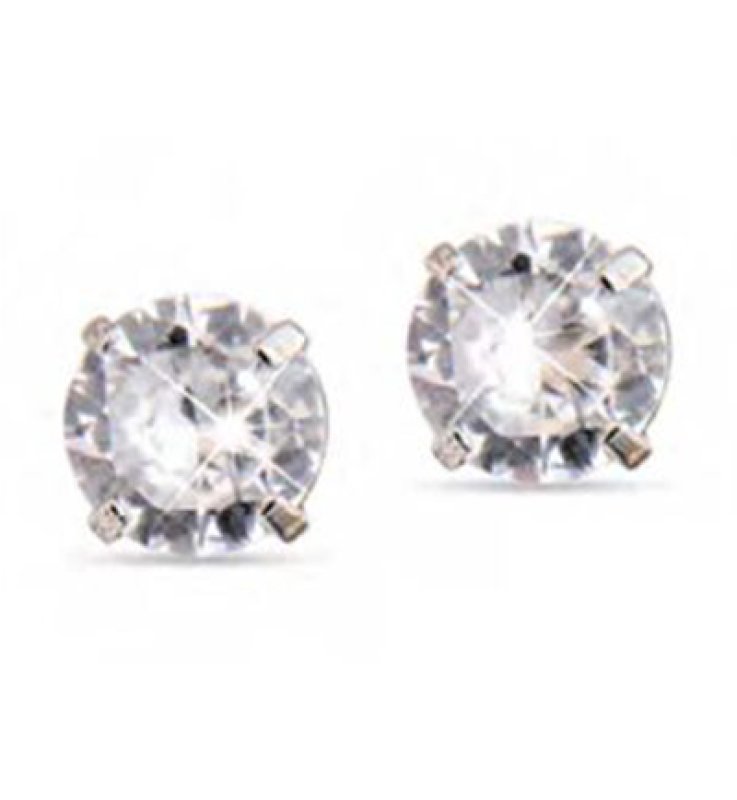 MJ POST 393 ORECCHINO PUNTO LUCE TONDO BIANCO 5 MM
