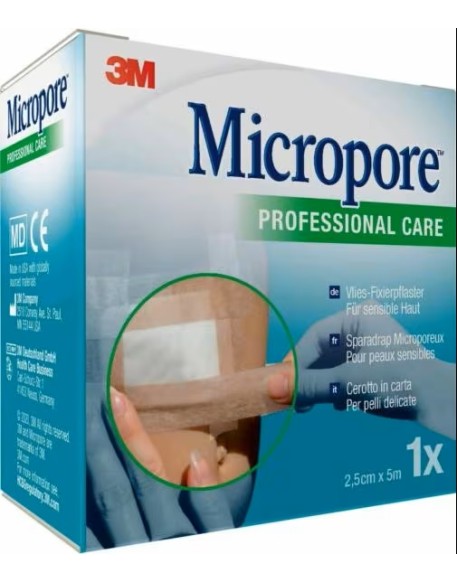 MICROPORE SURG T TA M5X25MM 3M