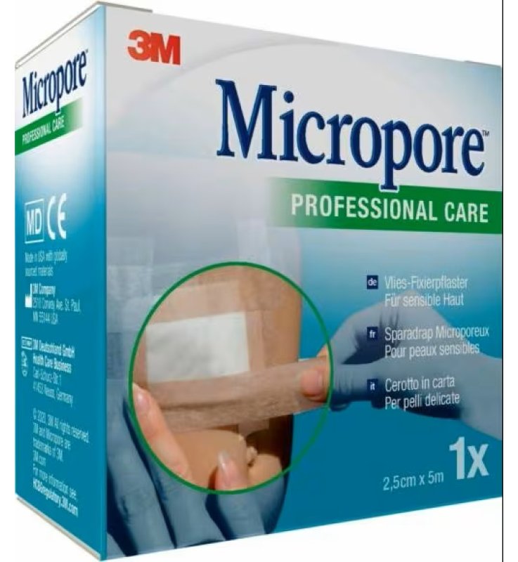 MICROPORE SURG T TA M5X25MM 3M